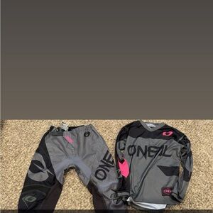 O'Neal Youth Gray and Black Motocross Set